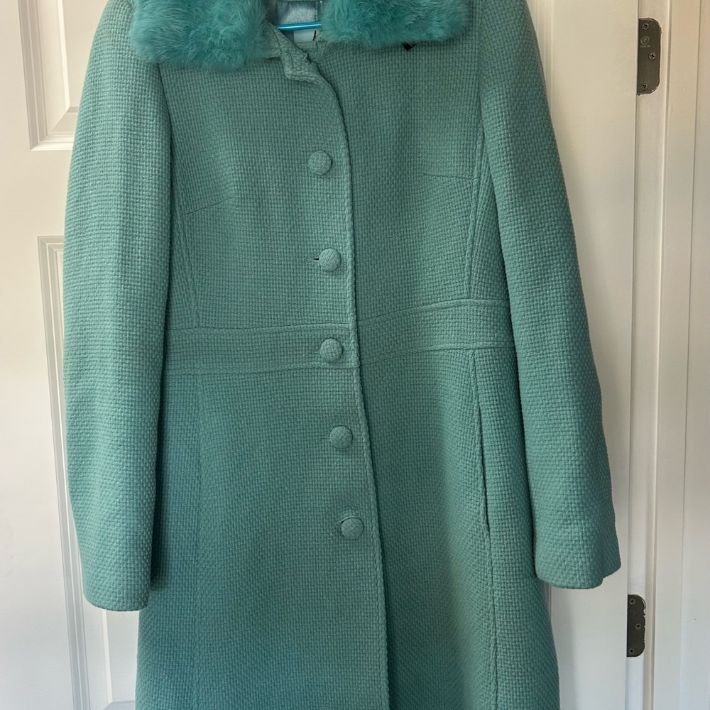 Marciano Teal Wool Coat